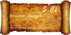 Stocker Csongor névjegykártya