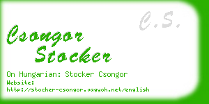 csongor stocker business card
